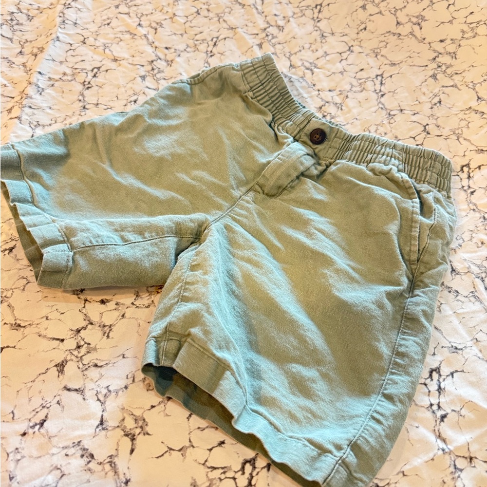 Janie and Jack Green Relaxed Fit Shorts
